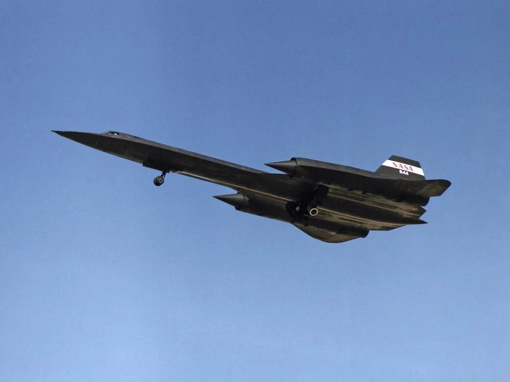 NASA SR-71A at takeoff, NASA photo by Jim Ross